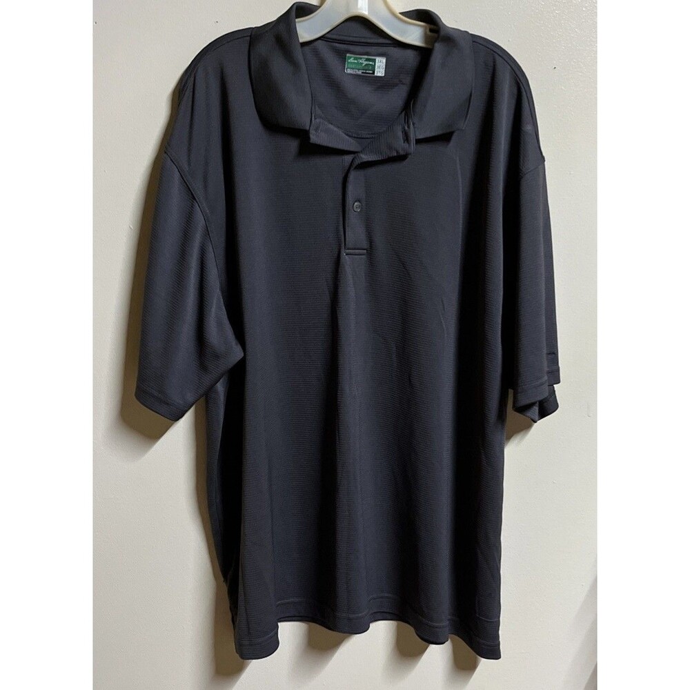 Ben Hogan Performance Men's 3XL Gray Solid Short Sleeve Collared Polo Button
